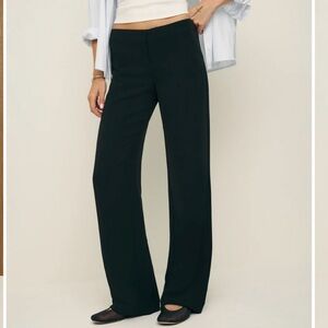 Reformation Black Wide Leg Pants